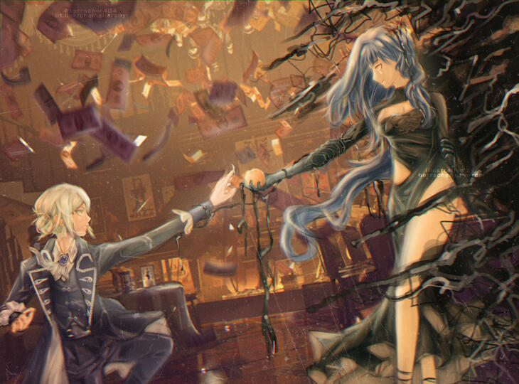 Vertin & Arcana entry for #Re1999FanartContest (2023) won the 'Lucky Award' Tiktok